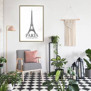 Poster Paris Is Always a Good Idea polystyreen/papierpulp - Goud - 30 x 45 cm