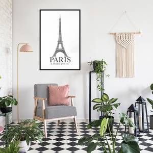 Poster Paris Is Always a Good Idea Polistirene / Carta - Nero - 20 x 30 cm