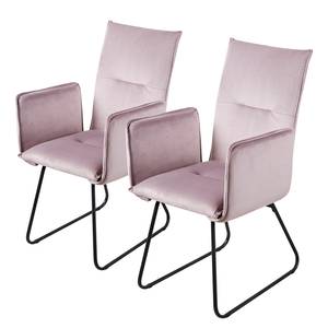 Chaises à accoudoirs Arao (lot de 2) Rose