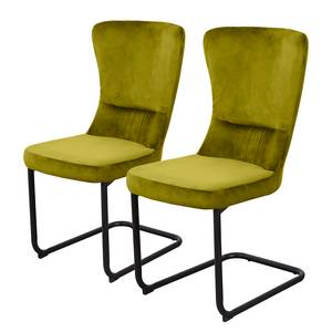 Chaises cantilever Amalia I (lot de 2) Vert pâle