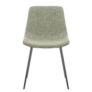 Chaises Teini (lot de 2) microfibre / Acier - Microfibre Colby: Vert vintage