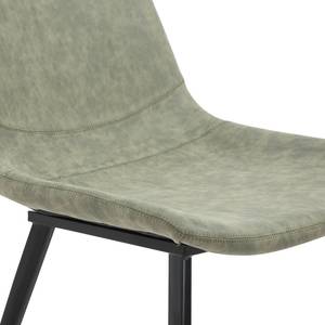 Gestoffeerde stoelen Ravani microvezel/staal - Microvezel Colby: Vintage groen