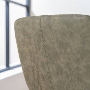 Gestoffeerde stoelen Ravani microvezel/staal - Microvezel Colby: Vintage groen