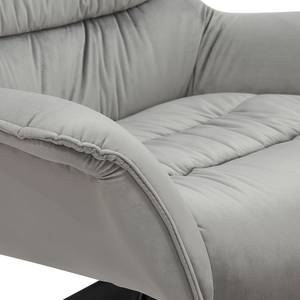 Fauteuil relax Arca Velours / Métal - Gris / Noir