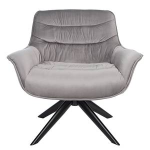 Fauteuil relax Arca Velours / Métal - Gris / Noir