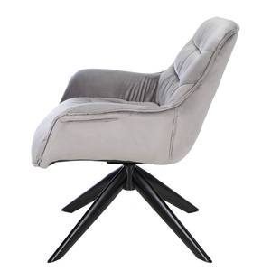 Fauteuil relax Arca Velours / Métal - Gris / Noir