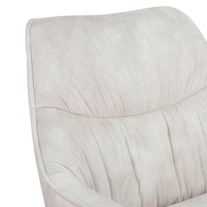 Relaxsessel Belton Samt / Metall - Creme / Schwarz