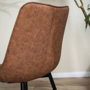 Gestoffeerde stoel Vinni (set van 2) Vintage bruin - 2-delige set
