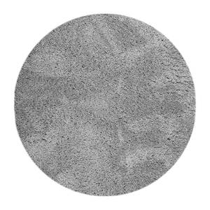 Hoogpolig vloerkleed Yogi II polyester - Zilvergrijs - Diameter: 120 cm