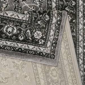 Laagpolig vloerkleed Oxford II polyester - Antracietkleurig/crèmekleurig - 80 x 150 cm