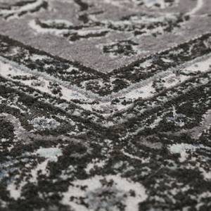 Laagpolig vloerkleed Oxford II polyester - Antracietkleurig/crèmekleurig - 133 x 200 cm