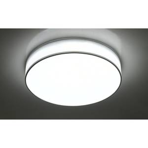 Plafondlamp Wrap katoen/ijzer - 1 lichtbron - Diameter: 30 cm