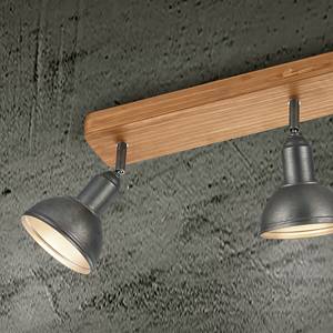 Plafondlamp Delhi ijzer/massief grenenhout - Aantal lichtbronnen: 3