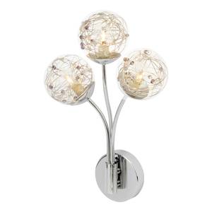 Wandlamp Joya II transparant glas/ijzer - 3 lichtbronnen