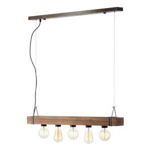 Hanglamp Woodhill deels massief populierenhout/ijzer - 5 lichtbronnen