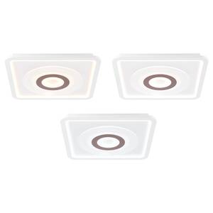 LED-plafondlamp Jarev acrylglas/aluminium - 1 lichtbron