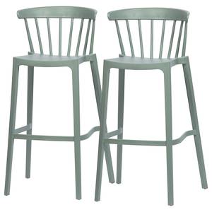 Chaises de bar Attara (lot de 2) Gris menthe