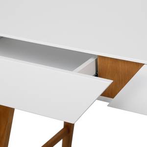 Schreibtisch Teja Catalpa teilmassiv - Weiß / Catalpa