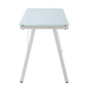 Schreibtisch Mahia Glas / Aluminium - Weiß