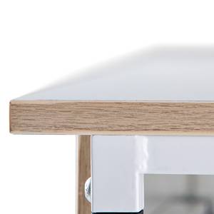 Schreibtisch Paul Weiß - Holzwerkstoff - Metall - 72 x 79 x 109 cm