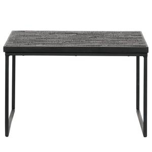 Table basse Egby Pin massif / Métal - Pin noir / Noir - Largeur : 60 cm