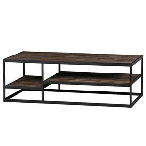 Couchtisch Filley Altholz Teak / Metall - Teak / Schwarz