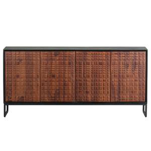 Sideboard Dynk Sheesham massiv - Sheesham / Schwarz