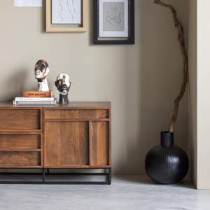 Sideboard Borro I Mango massiv / Metall - Mango / Schwarz