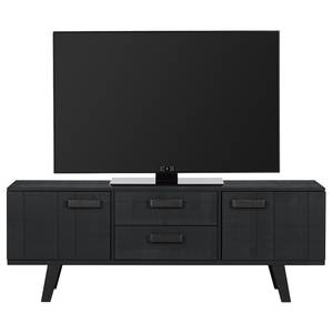 Tv-meubel Gallina massief grenenhout - zwart grenenhout