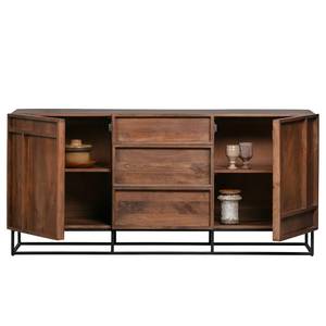 Dressoir Borro II massief mangohout/metaal - mangohout/zwart