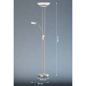 Staande LED-lamp Benison glas/ijzer - 2 lichtbronnen