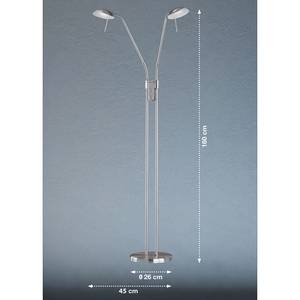 Staande LED-lamp Bendby II glas/ijzer - 2 lichtbronnen