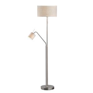 Lampadaire Bolid Tissu mélangé / Fer - 2 ampoules