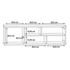 Wandregal Kolaza II Beige - Weiß - Holzwerkstoff - 110 x 34 x 33 cm