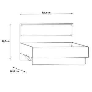 Einzelbett Kolaza Beige - Weiß - Holzwerkstoff - 125 x 85 x 206 cm