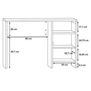 Schreibtisch Kolaza Beige - Weiß - Holzwerkstoff - 110 x 74 x 55 cm