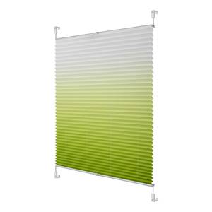 Store plissé sans perçage Dégradé Polyester - Vert / Blanc - 45 x 130 cm