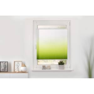 Store plissé sans perçage Dégradé Polyester - Vert / Blanc - 60 x 130 cm