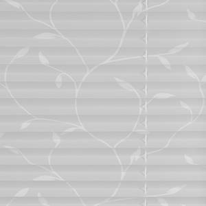 Plissee Klemmfix Pflanze Polyester - Weiß / Pflanze - 45 x 130 cm