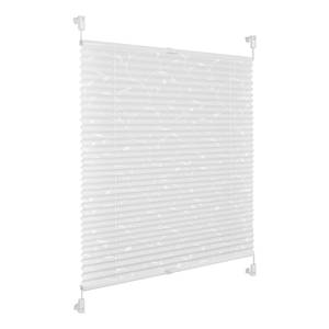 Store plissé sans perçage Plante Polyester - Blanc / Vert plante - 60 x 130 cm