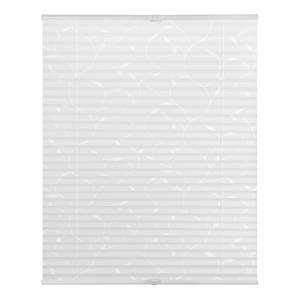 Store plissé sans perçage Plante Polyester - Blanc / Vert plante - 90 x 130 cm