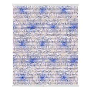 Store plissé sans perçage Flower Wheel Polyester - Bleu - 45 x 130 cm