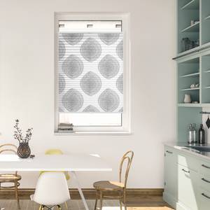 Store plissé sans perçage Stripy Drop Polyester - Blanc - 45 x 130 cm