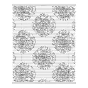 Plissé Klemfix Stripy Boho Drop polyester - wit - 45 x 130 cm