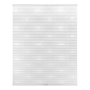 Store plissé sans perçage Soleil Polyester - Blanc / Jaune soleil - 90 x 220 cm