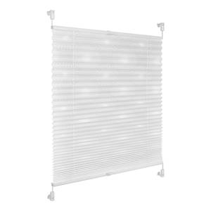Store plissé sans perçage Soleil Polyester - Blanc / Jaune soleil - 100 x 130 cm