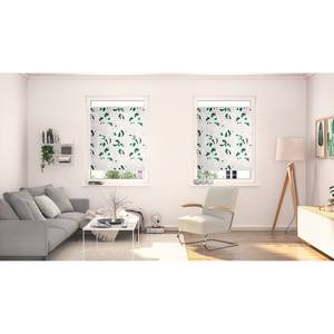 Store plissé sans perçage Monstera Polyester - Vert - 60 x 130 cm