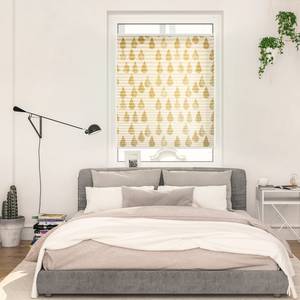 Store plissé sans perçage Golden Drops Polyester - Doré - 70 x 130 cm