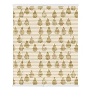Store plissé sans perçage Golden Drops Polyester - Doré - 80 x 130 cm