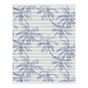 Store plissé sans perçage Blue Palms Polyester - Bleu - 90 x 130 cm